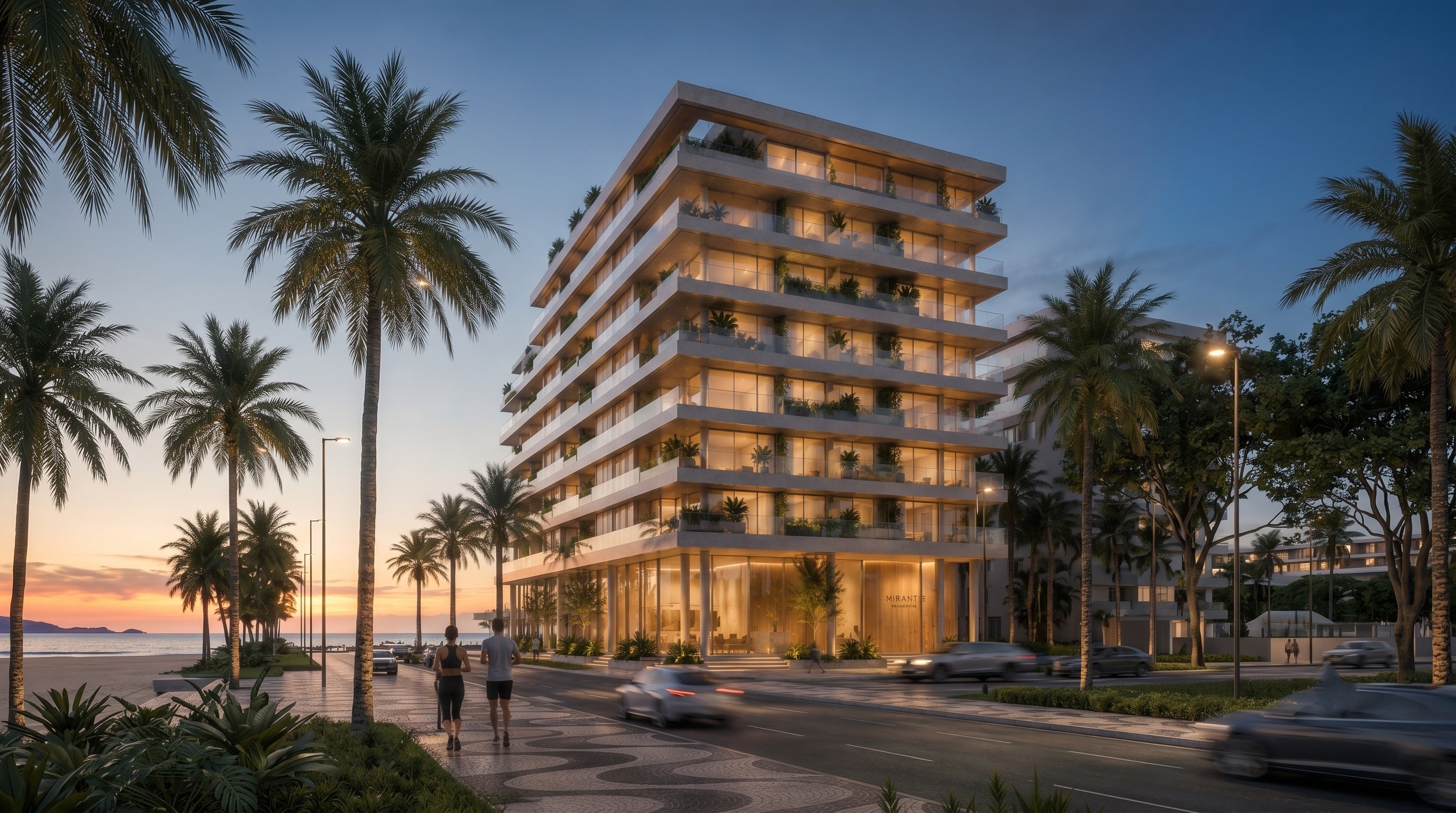 Fachada do edifício, render arquitetônico FT_LAB